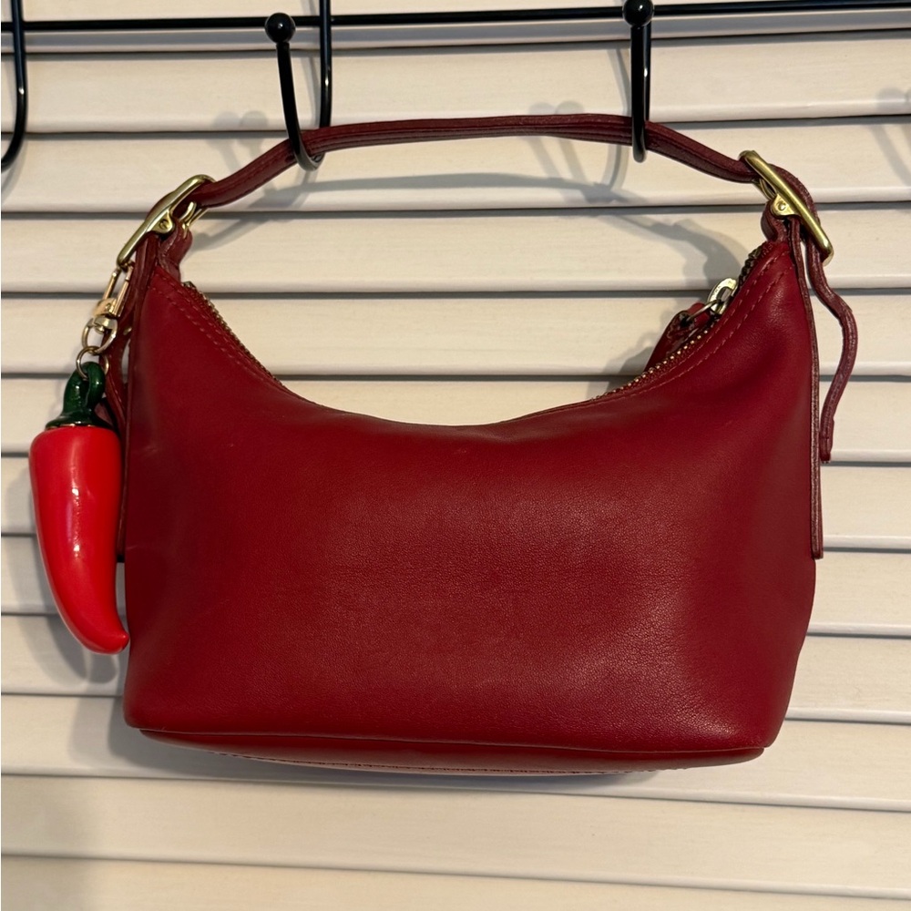 RARE Y2K Vintage Coach Legacy West 9844 - Red Leather Shoulder Bag - Picture 5 of 10